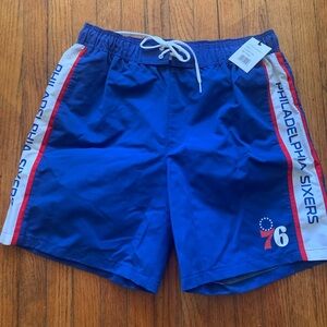 NBA Philadelphia 76ers Sixers Swim Shorts Mens Large New G-III